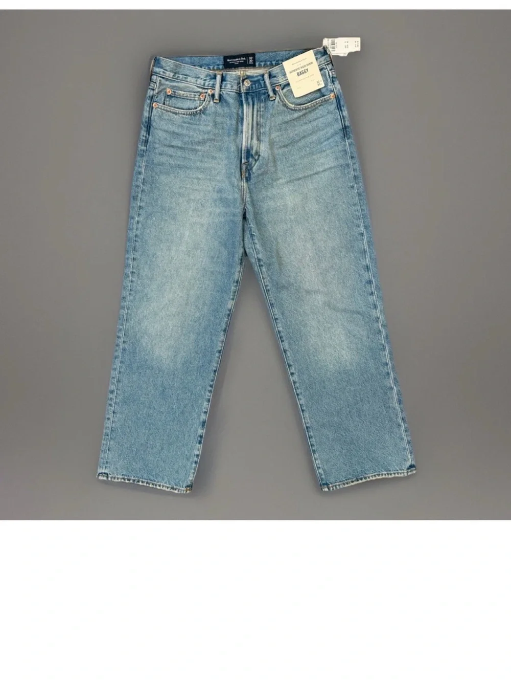 Abercrombie & Fitch Men's Authentic Rigid Denim Baggy Jeans NWT 32x30